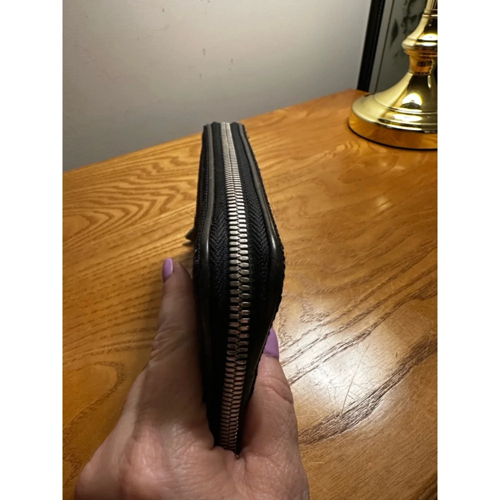 Louis Vuitton Black Graphite Canvas Long Zip Wallet - Picture 4 of 8